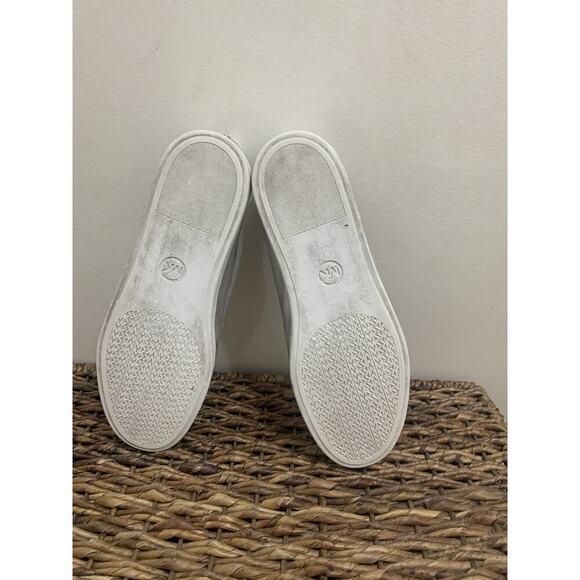 Michael Kors Flats Silver Loafers Leather 9M Comfort Preppy Old Money Going Out - Picture 6 of 8